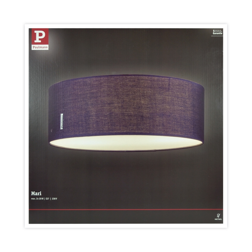Paulmann 70951 - 2xE27/20W Stropní svítidlo MARI 230V modrá