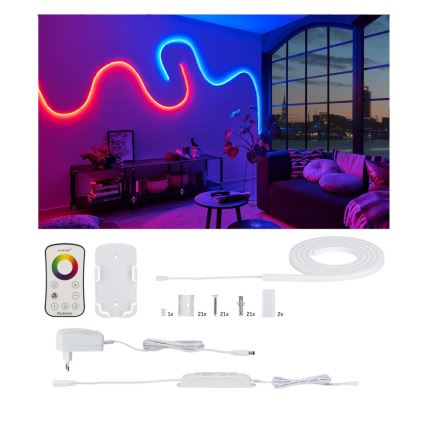 Paulmann 70965 - LED-RGB/13,5W IP67 Venkovní stmívatelný pásek FLOW 1,5m 230/24V