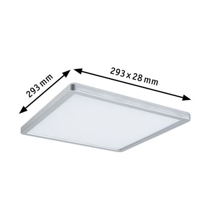 Paulmann 70994 - LED/16W Přisazený panel ATRIA 230V 3000K 29,3x29,6 cm matný chrom