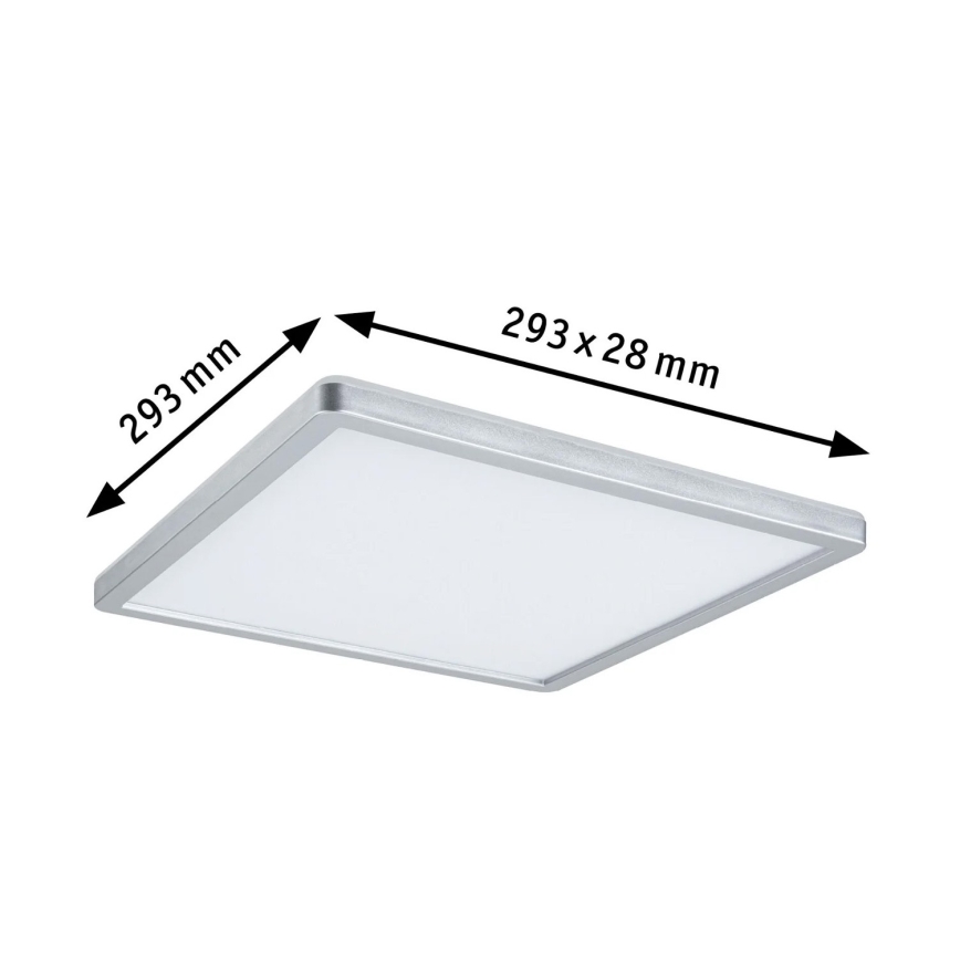 Paulmann 70994 - LED/16W Přisazený panel ATRIA 230V 3000K 29,3x29,6 cm matný chrom