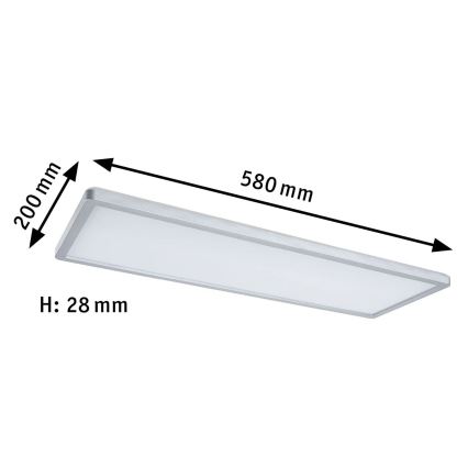 Paulmann 71020 - LED/20W RGBW Stmívatelný panel ATRIA 230V 4000K 20x58 cm + dálkové ovládání