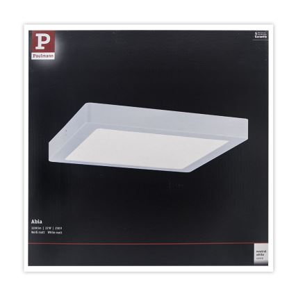 Paulmann 71022 - LED/22W Stropní svítidlo ABIA 230V bílá