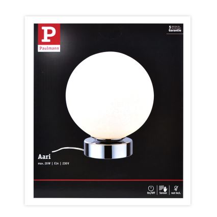 Paulmann 77057 - 1xE14/20W Stmívatelná dotyková stolní lampa AARI 230V