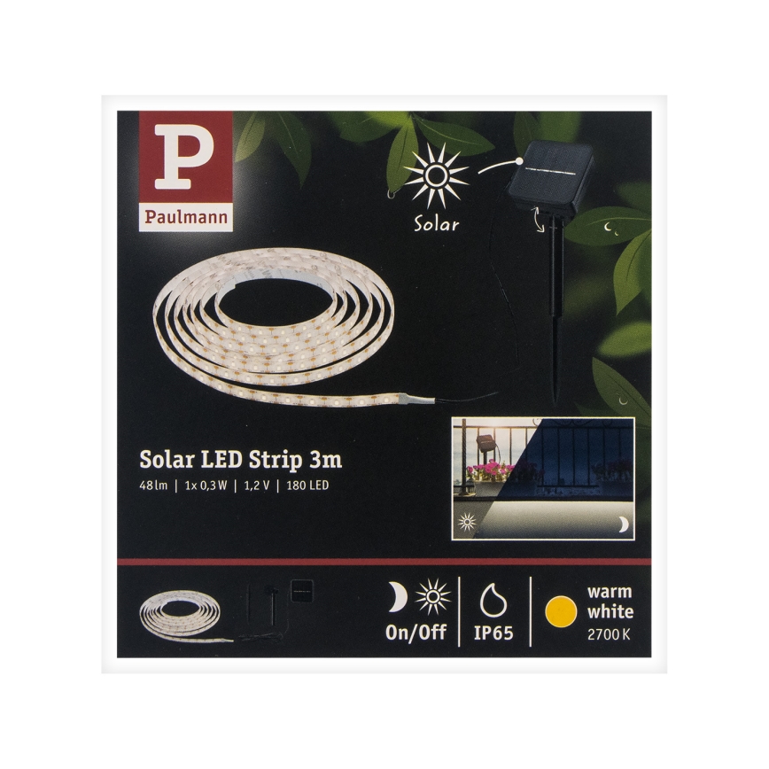 Paulmann 78896 - LED/0,3W IP44 Solární pásek 3m 1,2V 1000 mAh
