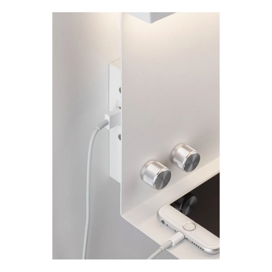 Paulmann 78919 - LED/4,5W Stmívatelné svítidlo s poličkou a USB + LED/1,6W 230V