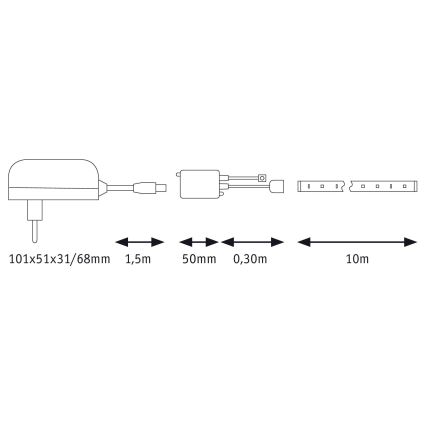 Paulmann 78978 - LED RGB/20W Stmívatelný pásek SIMPLED 5m 230V + DO