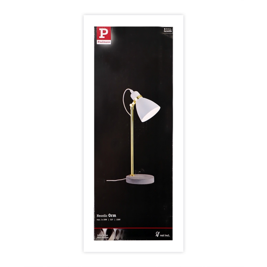 Paulmann 79623 - 1xE27/20W Stolní lampa NEORDIC ORM 230V