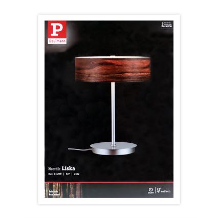 Paulmann 79684 - 2xE27/20W Stolní lampa LISKA 230V