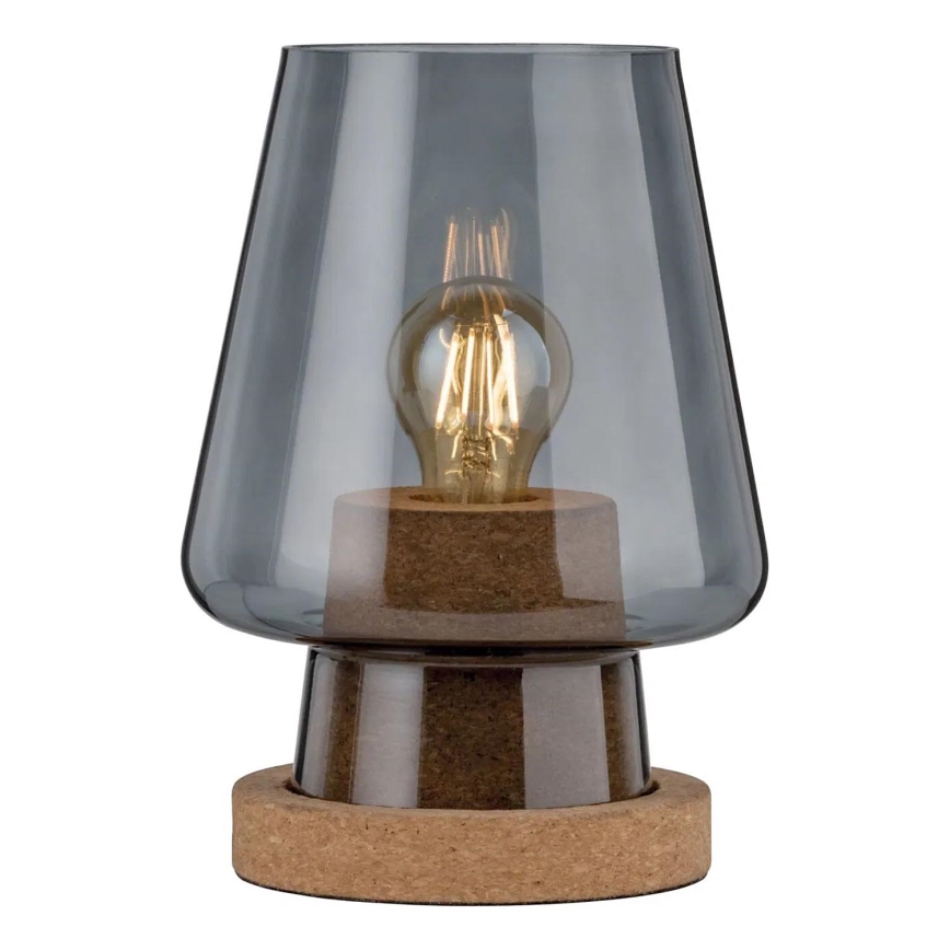Paulmann 79736 - 1xE27/20W Stolní lampa IBEN 230V kouřová