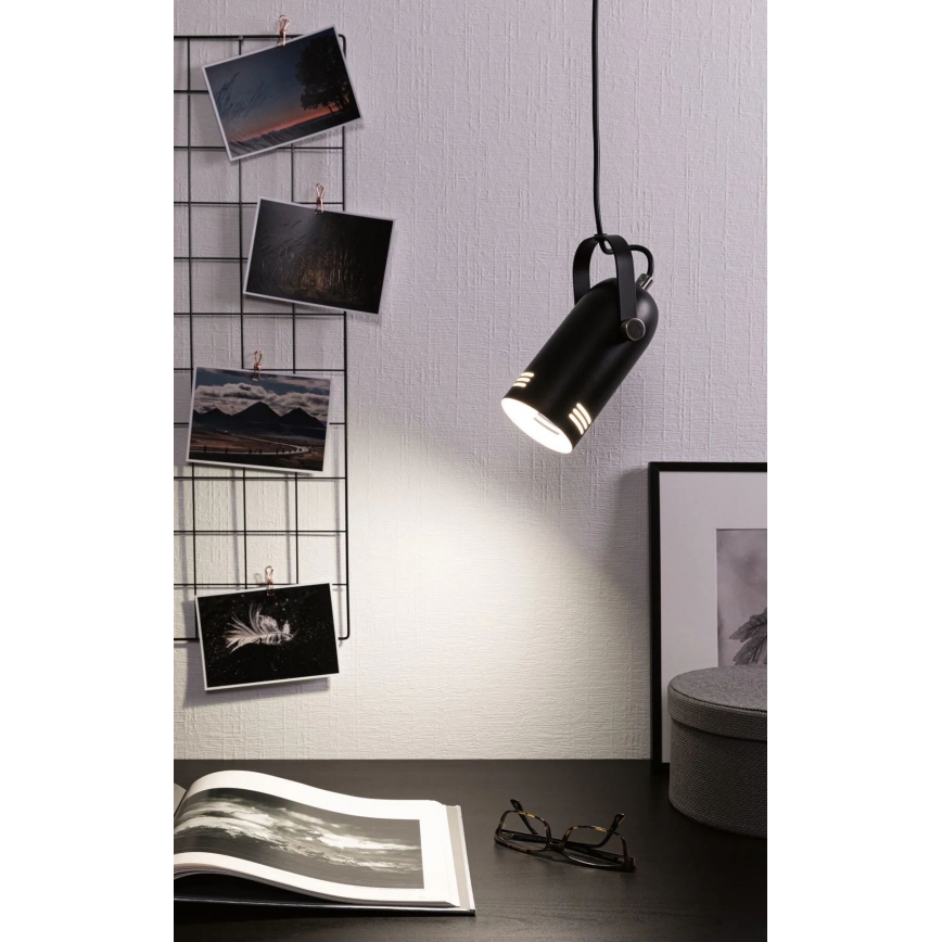 Paulmann 79766 - LED RGBW 1xE27/12W Lustr na lanku LAVEA 230V černá