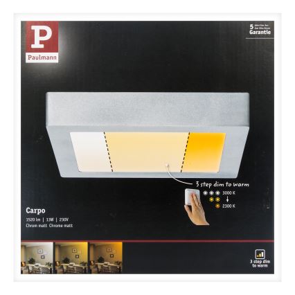 Paulmann 79794 - LED/13W Stropní svítidlo CARPO 230V 2300/2500/3000K