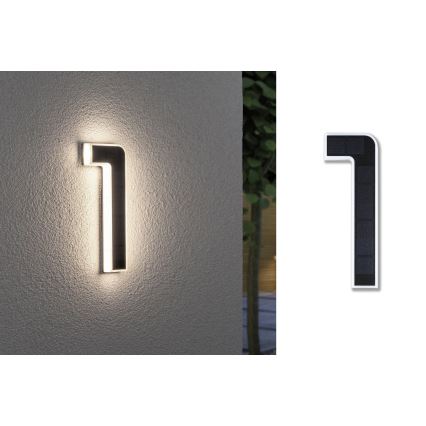 Paulmann 79842 - LED/0,2W IP44 Solární domovní číslo 1,2V 1500 mAh