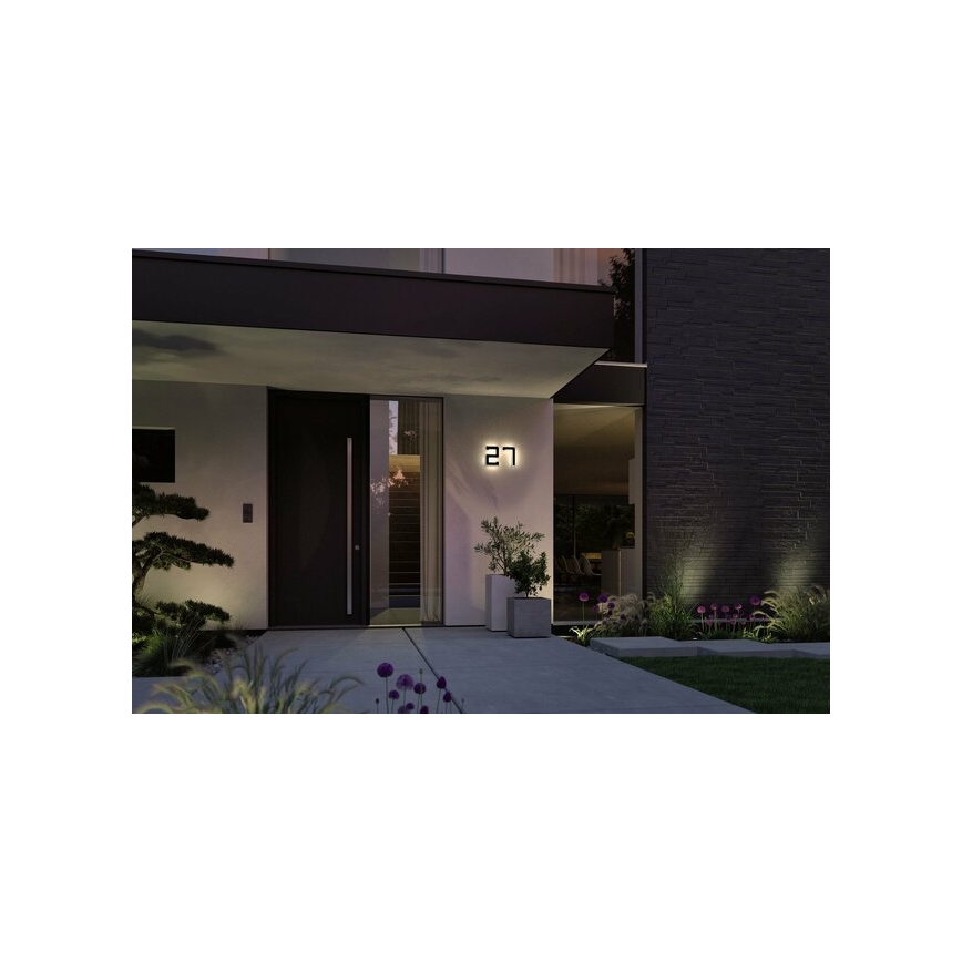 Paulmann 79842 - LED/0,2W IP44 Solární domovní číslo 1,2V 1500 mAh