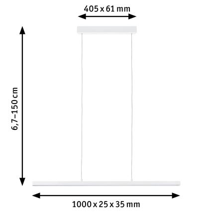 Paulmann 79901 - LED/42W Stmívatelný lustr na lanku LENTO 230V