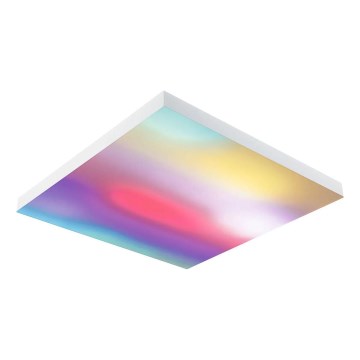 Paulmann 79910 - LED/31W RGBW Stmívatelné stropní svítidlo LORIA 230V 3000-6500K 59,5x59,5 cm bílá + dálkové ovládání
