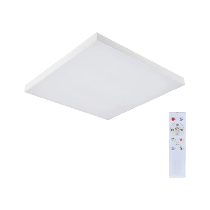 Paulmann 79910 - LED/31W RGBW Stmívatelné stropní svítidlo LORIA 230V 3000-6500K 59,5x59,5 cm bílá + dálkové ovládání