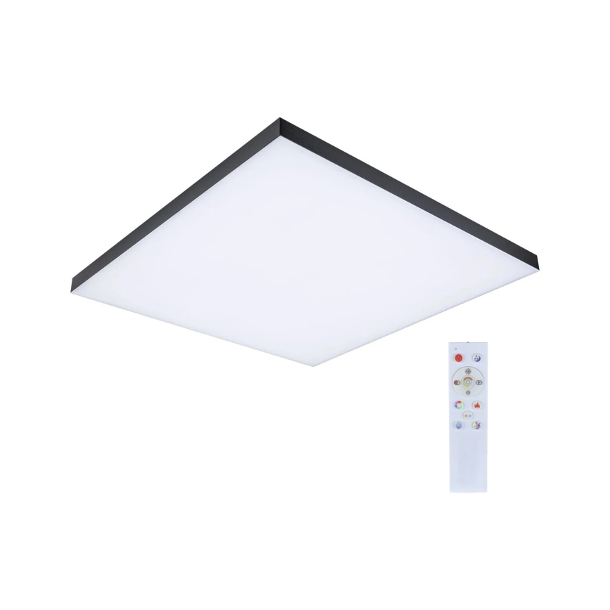 Paulmann 79913 - LED/31W RGBW Stmívatelné stropní svítidlo LORIA 230V 3000-6500K 59,5x59,5 cm černá + dálkové ovládání