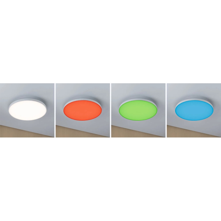 Paulmann 79929 - LED/22W RGBW Stmívatelné stropní svítidlo LORIA 230V pr. 40 cm bílá