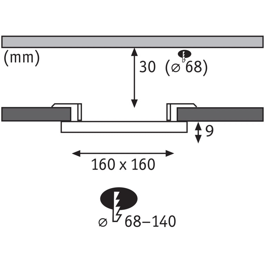 Paulmann 79948 - LED/12W IP44 Stmívatelné koupelnové podhledové svítidlo VARIFIT 230V