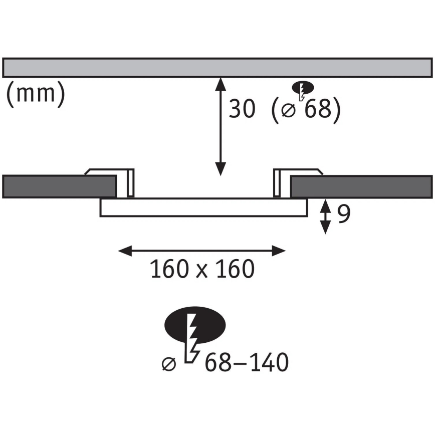 Paulmann 79954 - LED/12W IP44 Stmívatelné koupelnové podhledové svítidlo VARIFIT 230V