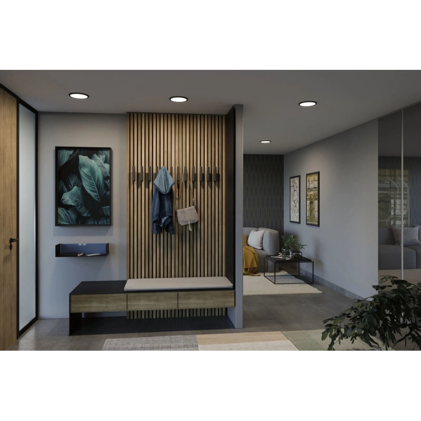 Paulmann 79965 - LED/13W IP44 Stmívatelné koupelnové podhledové svítidlo AREO 230V pr. 17,5 cm černá