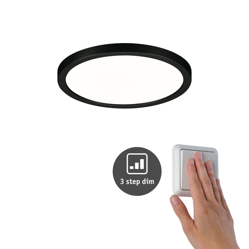 Paulmann 79965 - LED/13W IP44 Stmívatelné koupelnové podhledové svítidlo AREO 230V pr. 17,5 cm černá