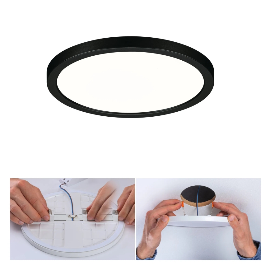 Paulmann 79965 - LED/13W IP44 Stmívatelné koupelnové podhledové svítidlo AREO 230V pr. 17,5 cm černá