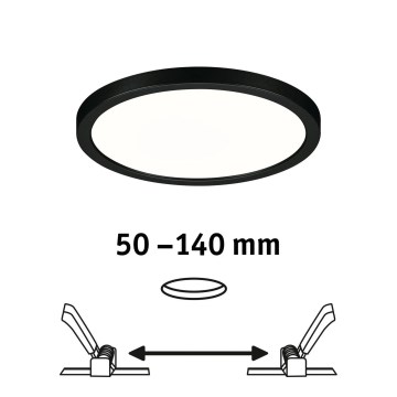 Paulmann 79965 - LED/13W IP44 Stmívatelné koupelnové podhledové svítidlo AREO 230V pr. 17,5 cm černá