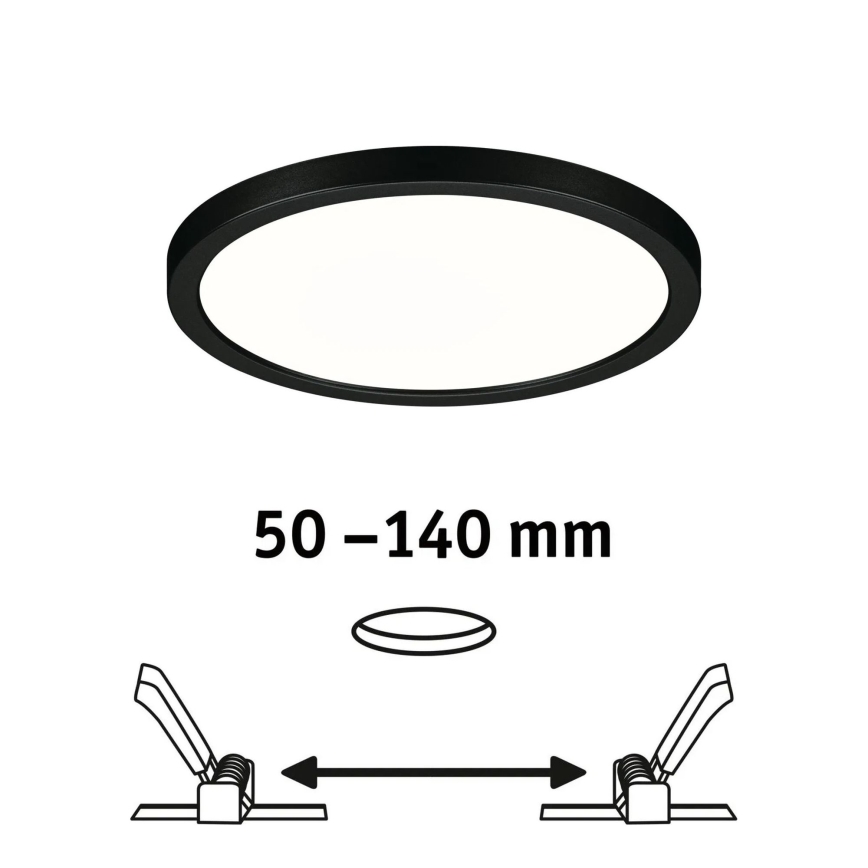 Paulmann 79965 - LED/13W IP44 Stmívatelné koupelnové podhledové svítidlo AREO 230V pr. 17,5 cm černá