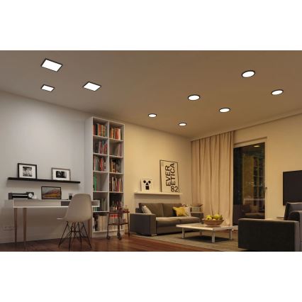 Paulmann 79967 - LED/16W IP44 Stmívatelné koupelnové podhledové svítidlo AREO 230V 23x23 cm černá