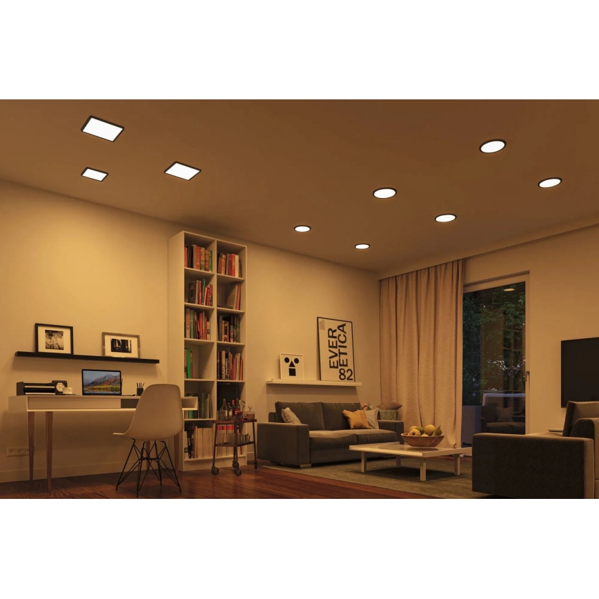 Paulmann 79967 - LED/16W IP44 Stmívatelné koupelnové podhledové svítidlo AREO 230V 23x23 cm černá