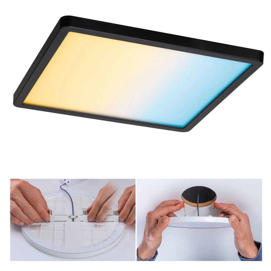 Paulmann 79967 - LED/16W IP44 Stmívatelné koupelnové podhledové svítidlo AREO 230V 23x23 cm černá