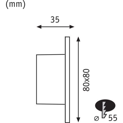 Paulmann 79999 - LED/1W Schodišťové svítidlo TSARO 230V Follow/bílá