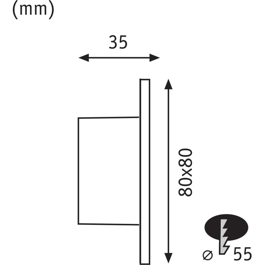 Paulmann 79999 - LED/1W Schodišťové svítidlo TSARO 230V Follow/bílá