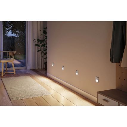 Paulmann 80000 - LED/1W Schodišťové svítidlo TSARO 230V Follow/matný chrom