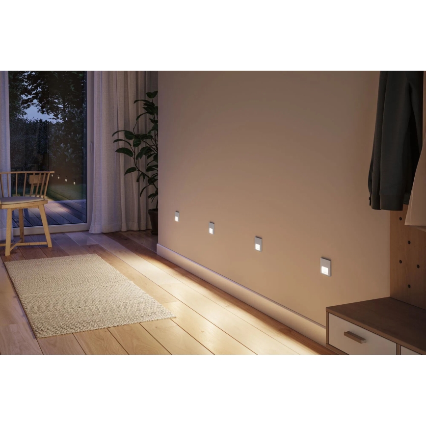Paulmann 80000 - LED/1W Schodišťové svítidlo TSARO 230V Follow/matný chrom