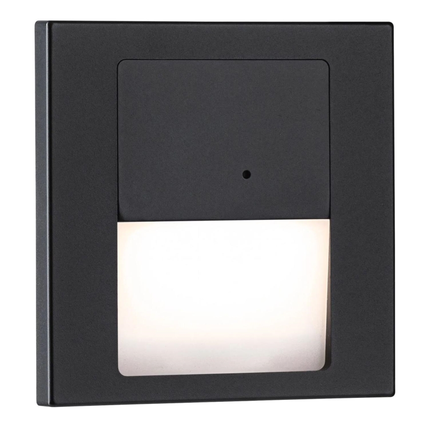 Paulmann 80004 - LED/1W Schodišťové svítidlo se senzorem TSARO 230V Lead/černá