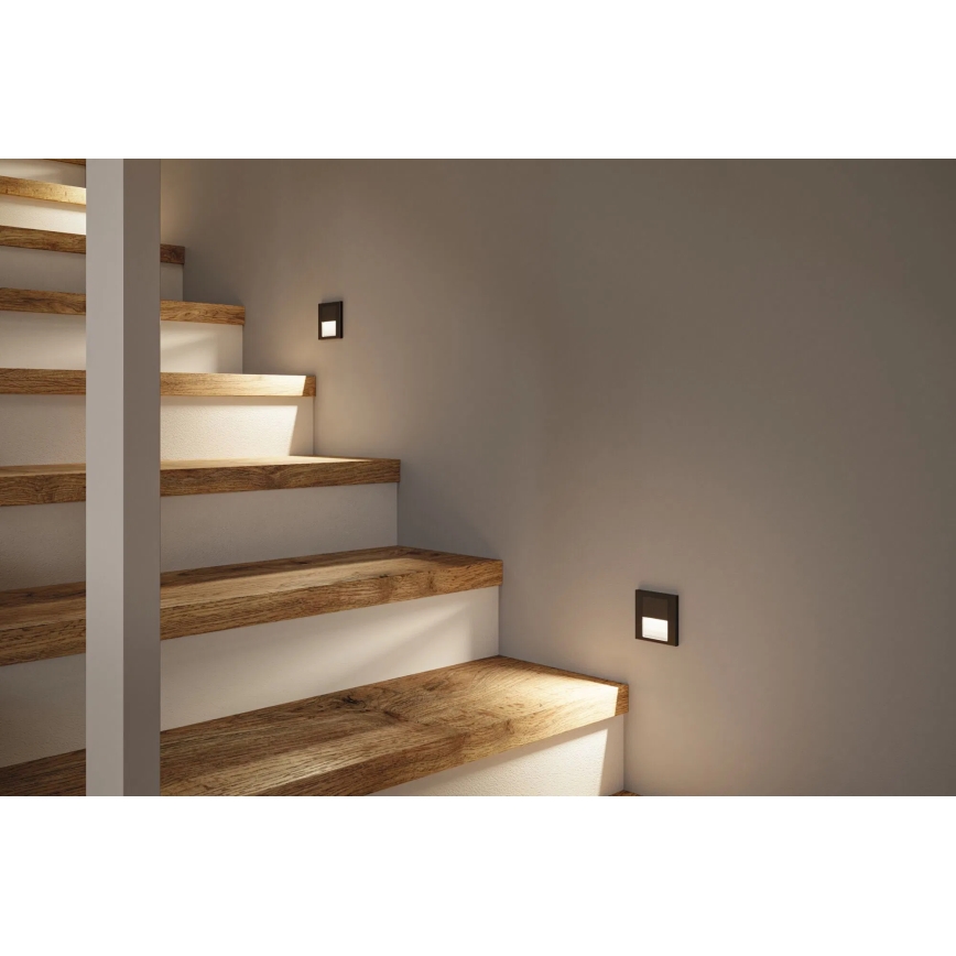 Paulmann 80004 - LED/1W Schodišťové svítidlo se senzorem TSARO 230V Lead/černá
