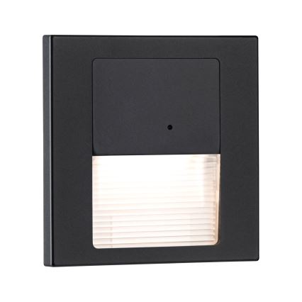 Paulmann 80004 - LED/1W Schodišťové svítidlo se senzorem TSARO 230V Lead/černá