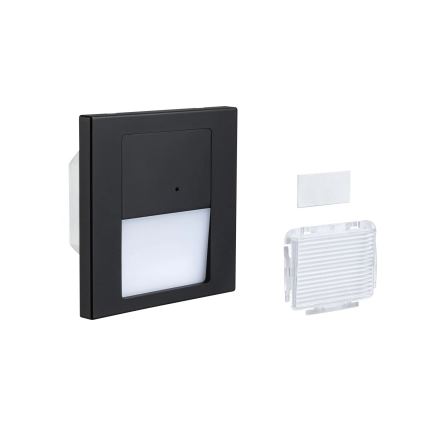 Paulmann 80004 - LED/1W Schodišťové svítidlo se senzorem TSARO 230V Lead/černá