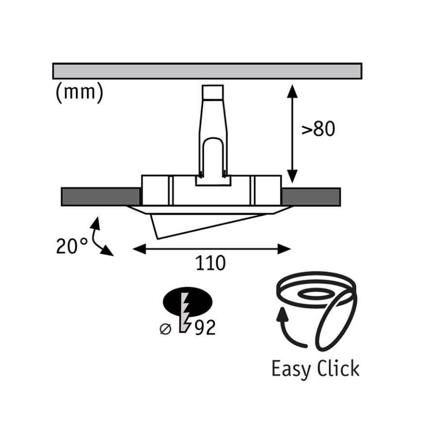 Paulmann 92025 - SADA 3x LED podhledové svítidlo QUALITY LINE 3xGU10-LED/3,5W/230V