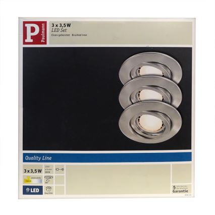 Paulmann 92025 - SADA 3xLED-GU10/3,5W Podhledové svítidlo QUALITY 230V