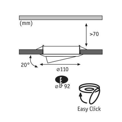 Paulmann 92028 - SADA 3xLED-GU10/6,5W Podhledové svítidlo QUALITY LINE 230V