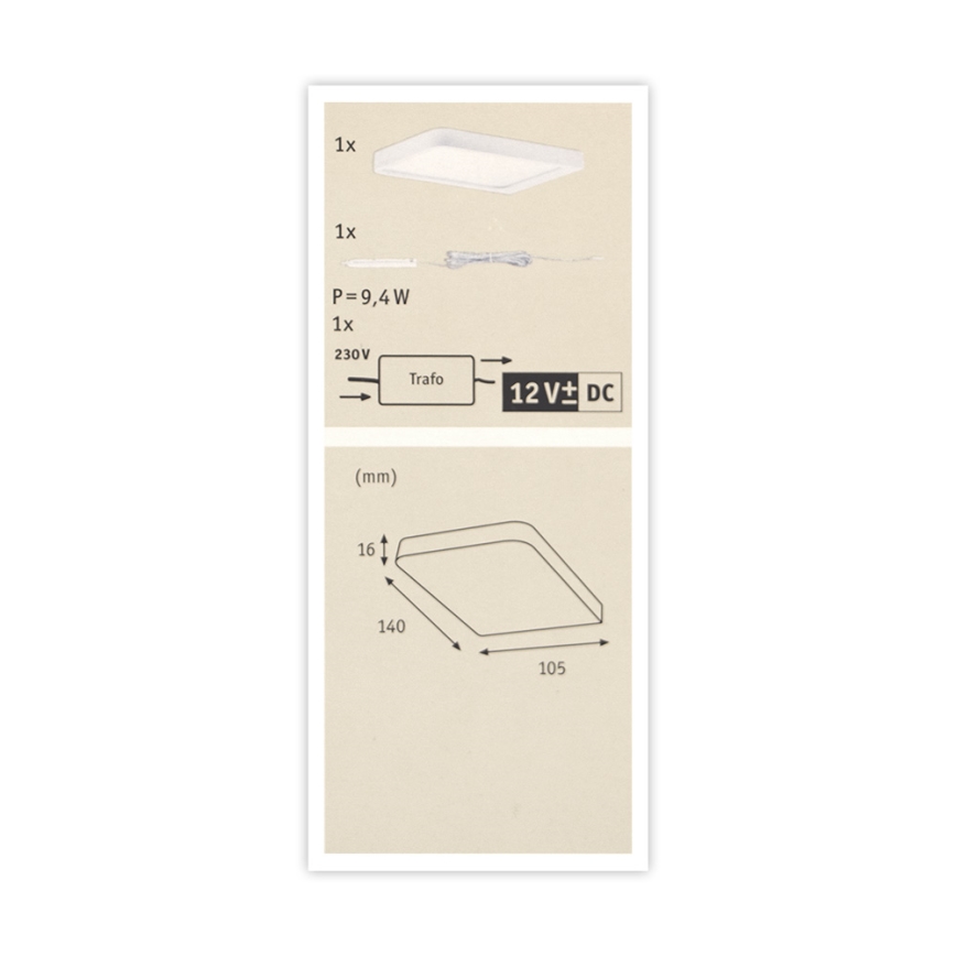 Paulmann 92032 - LED/6,7W Podlinkové svítidlo VANE 230V IP44