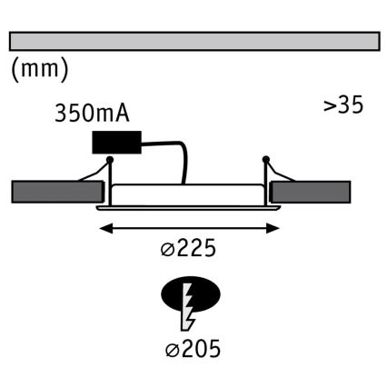 Paulmann 92034 - LED/14W Podhledové svítidlo 230V