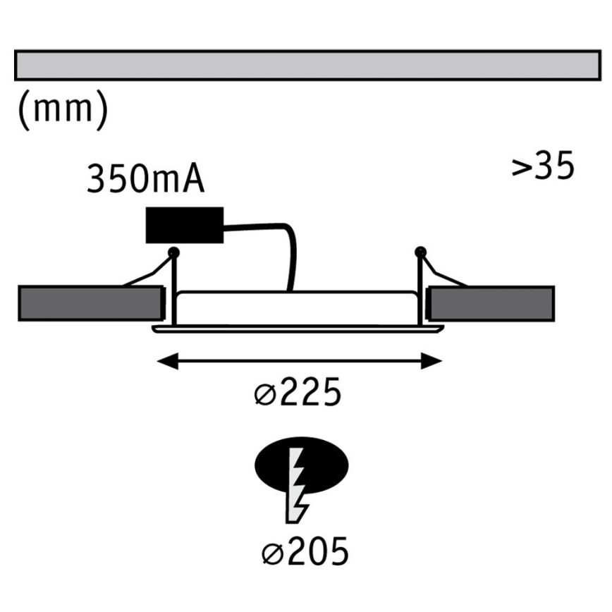 Paulmann 92034 - LED/14W Podhledové svítidlo 230V