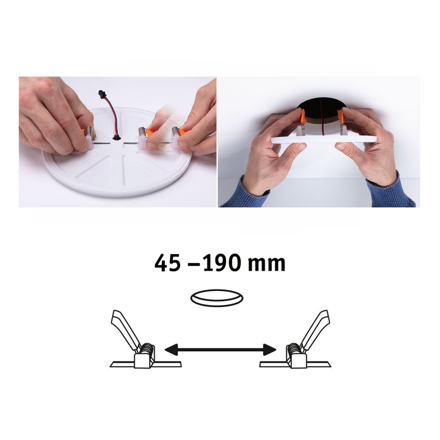 Paulmann 92392 - LED/17,5W IP44 Koupelnové podhledové svítidlo VARIFIT 230V