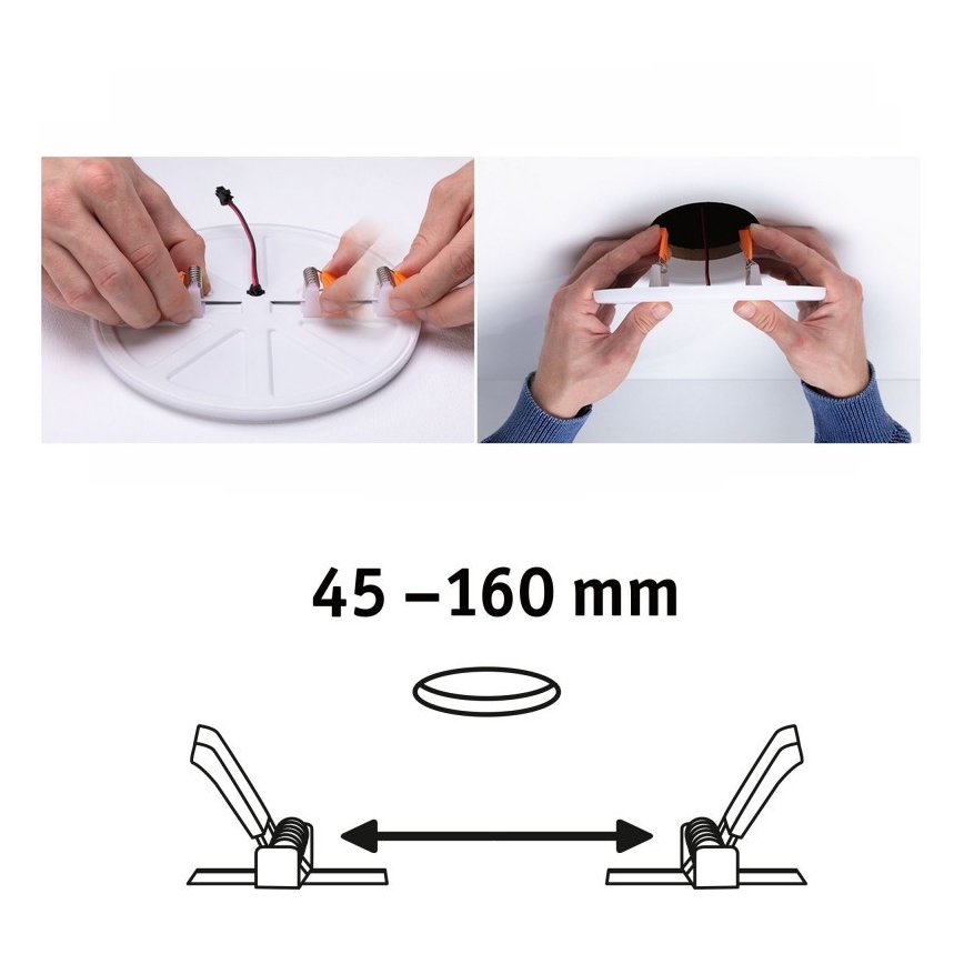Paulmann 92395 - LED/17W IP44 Koupelnové podhledové svítidlo VARIFIT 230V