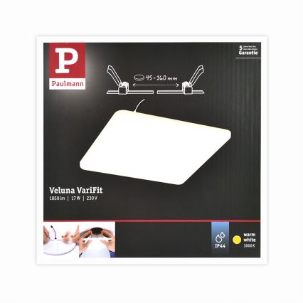 Paulmann 92395 - LED/17W IP44 Koupelnové podhledové svítidlo VARIFIT 230V