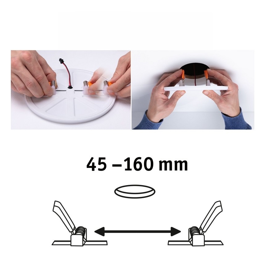 Paulmann 92398 - LED/17,5W IP44 Koupelnové podhledové svítidlo VARIFIT 230V